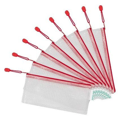 Tarifold - Sac de rangement avec fermeture éclair 250x115mm PVC rouge