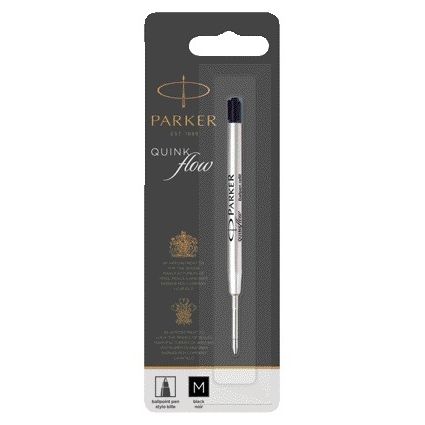 Parker -  Balpenvulling Quinkflow medium zwart blister à 1 stuk