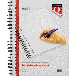 Quantore -  Collegeblok A4 lijn 23-gaats 4 tabs 200 pagina's 70gr
