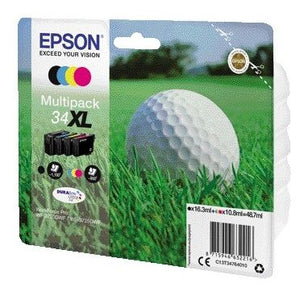 Epson - Tintenpatrone 34XL T3476 Schwarz + 3 Farben