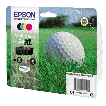 Epson - Cartouche d'encre 34XL T3476 noire + 3 couleurs