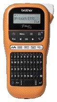 Brother - Imprimante d'étiquettes P-touch TZe PT-E110 portable qwerty 12mm orange
