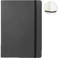 Quantore - Carnet A4 ligne 192 pages 80gr noir