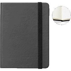 Quantore - Carnet A6 ligne 192 pages 80gr noir
