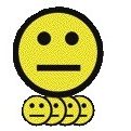Smit Visual - Aimant smiley 50mm émotion jaune neutre 5 pièces
