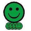 Smit Visual - Aimant smiley 50mm émotion happy vert 5 pièces