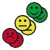 Smit Visual - Magnet-Smiley 50mm 2x gelb, 2x grün, 2x rot