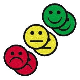 Smit Visual - Aimant smiley 75mm 2x jaune, 2x vert, 2x rouge