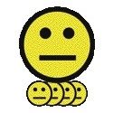 Smit Visual -  Magneet smiley 25mm emotie neutraal geel 5 stuks