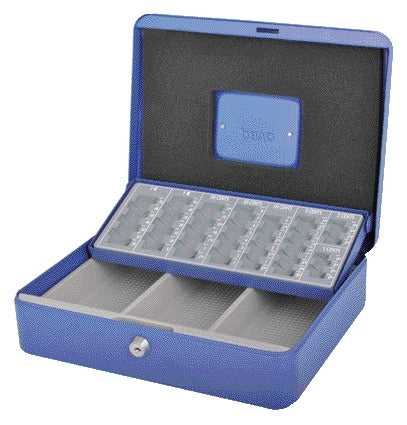 Pavo - Tirelire avec bac de tri pièces 300x240x90mm bleu