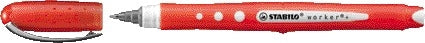 Stabilo -  worker+ colorful, Rollerball, Medium 0.5 mm, doos 10 stuks, rood | 10 stuks
