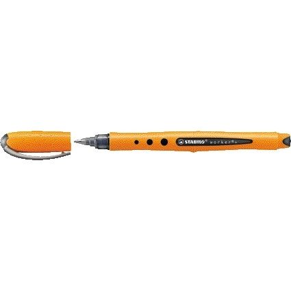 Stabilo -  worker+, Rollerball, Medium 0.5 mm, doos 10 stuks, zwart | 10 stuks
