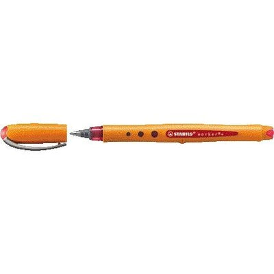 Stabilo -  worker+, Rollerball, Medium 0.5 mm, doos 10 stuks, rood | 10 stuks