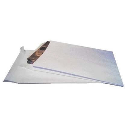 Quantore - Sachet d'échantillons d'enveloppe 262x371x38mm autocollant blanc 10 pièces