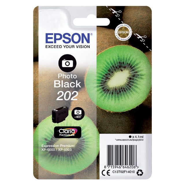 Epson - Inktcartridge epson 202 t02f14 foto zwart