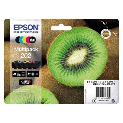 Epson - Cartouche d'encre 202 T02E74 noir + 3 couleurs + photo noir | 5 pièces
