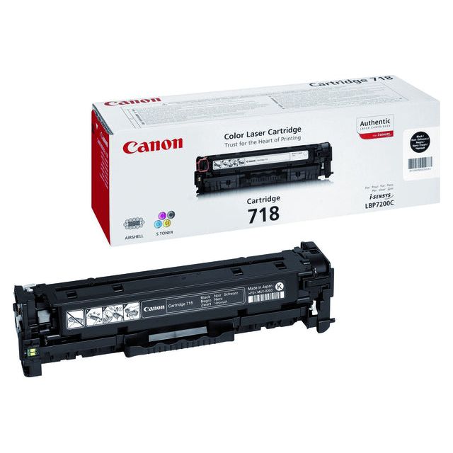 Canon - Toner 718, 3 400 pages, OEM 2662b002, noir