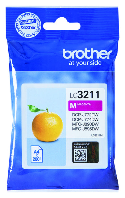 Bruder - Inkcartridge, 200 Seiten, OEM LC -3211m, Magenta