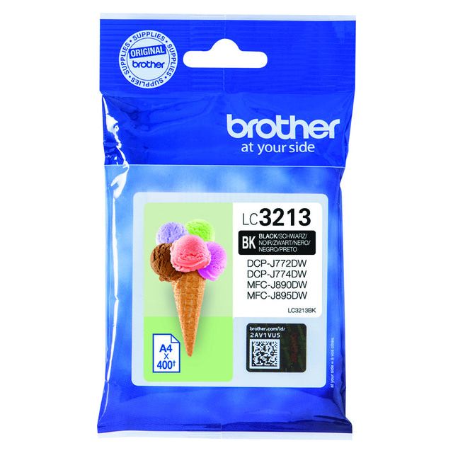 Brother - Inktcartridge, 400 pagina's, OEM LC-3213BK, zwart