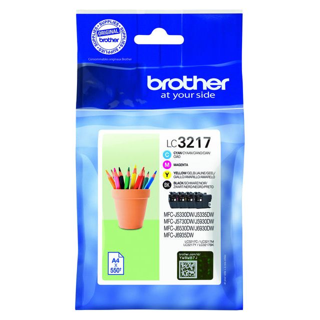 Brother - inktcartridge, 550 pagina's, OEM LC-3217, 4 kleuren