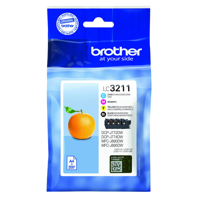 Brother - Tintenpatrone LC-3211 Schwarz + 3 Farben