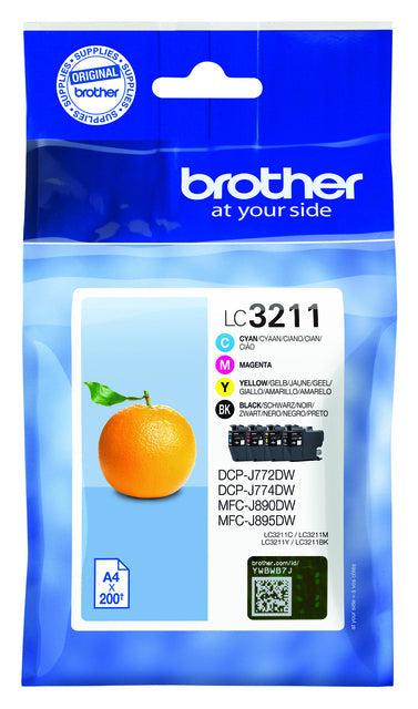 Brother - inktcartridge, 200 pagina's, OEM LC-3211VAL, 4 kleuren