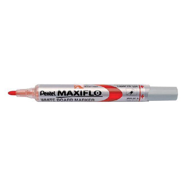 Pentel - Viltstift pentel mwl5s whiteboard 1mm rood