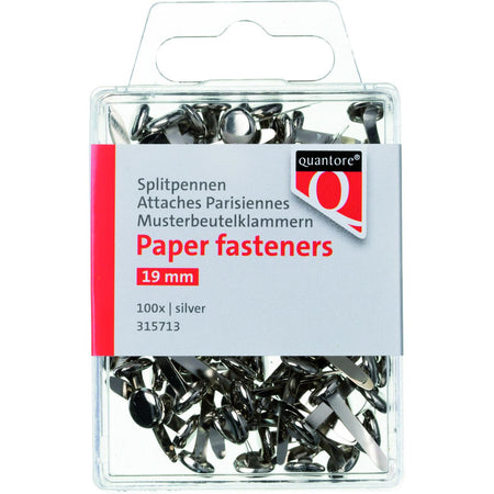 Quantore - Goupille fendue blister 19mm argent 100 pièces