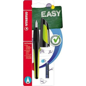 Stabilo -  EASYbuddy, vulpen, M Nib voor rechtshandigen, zwart/lime