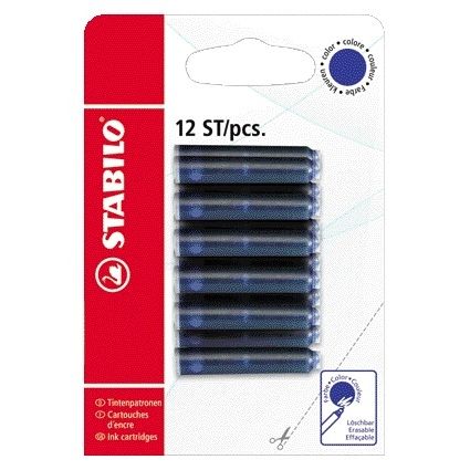 Stabilo -  Inktpatroon blauw | 10 stuks
