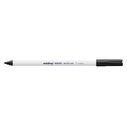 Edding - Marqueur textile 4600 rond 1mm noir | 10 pièces