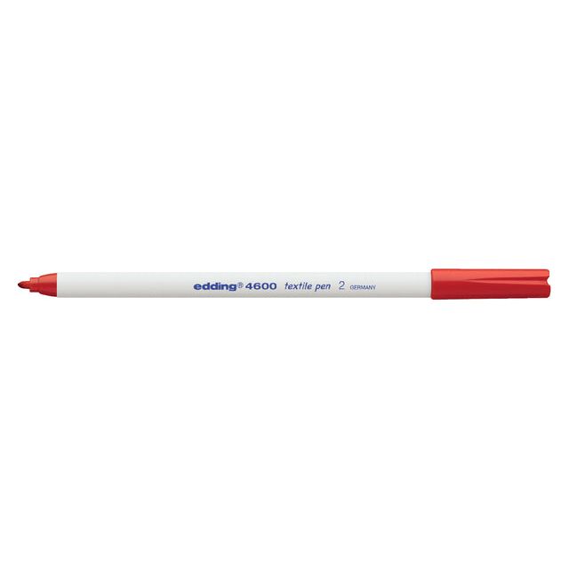 Edding - Viltstift  4600 textiel rond 1mm rood