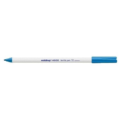Edding -  Textielmarker  4600 rond 1mm lichtblauw | 10 stuks