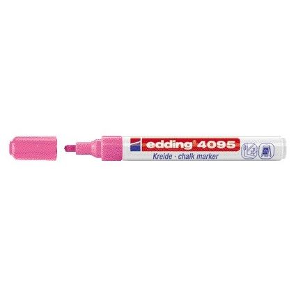 Edding - Marqueur à craie 4095 rond 2-3mm rose fluo | 10 pièces