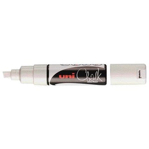 Uni-Ball - Kreidemarker Kreide diagonal 8,0mm weiß | 6 Stück