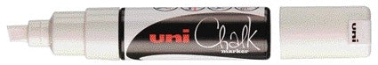 Uni-ball - Marqueur craie diagonale 8,0mm blanc | 6 pièces