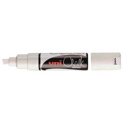 Uni-ball - Marqueur craie diagonale 8,0mm blanc | 6 pièces