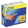 Rapid - Staples Agrafes 24/6 cuivrées bande rouge 2000 pièces