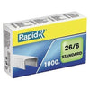Rapid - Agrafes 26/6 galvanisées standard 1000 pièces