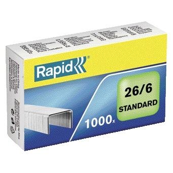 Rapid - Heftklammern 26/6 verzinkt Standard 1000 Stück