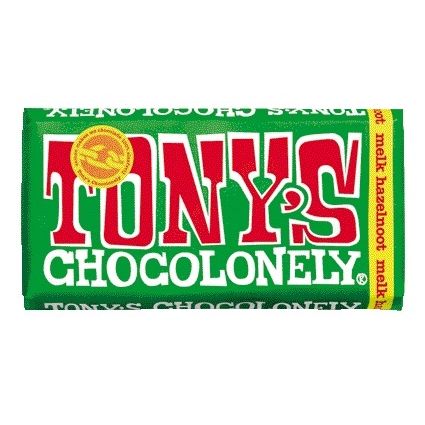 Tony's Chocolonely - Barre chocolat lait noisettes 180gr