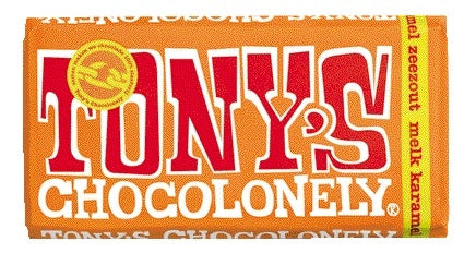 Tony's Chocolonely - Barre de sel marin chocolat lait caramel 180gr