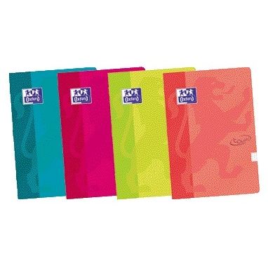Oxford - Writing School Touch Ligne A4 72 pages 80gr assorties | 10 pièces