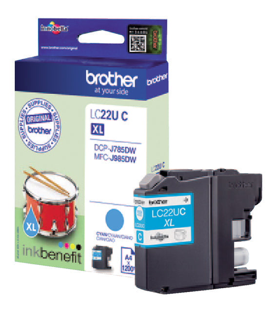 Brother - Inktcartridge brother lc-22uc blauw