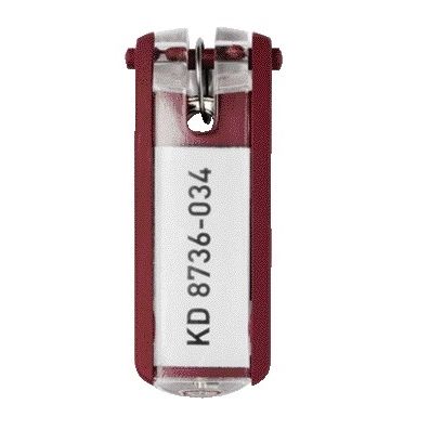 Durable -  Sleutellabel  1957 met ring rood