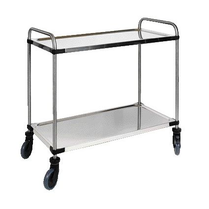 Quantore - Chariot de service avec 2 étagères 870x570x950mm