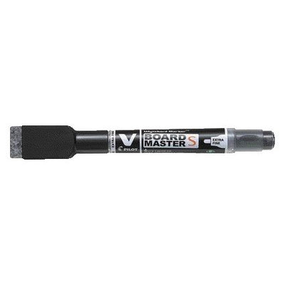 Pilot - Whiteboardmarker mit Radiergummi rund extra fein schwarz | 10 Stück