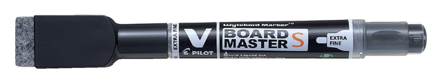 Pilote - V -Board Master Whiteboard Marker, avec essuie-glace, point rond, 1,3 mm, noir