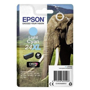 Epson -  Elephant Singlepack Light Cyan 24XL Claria Photo HD Ink