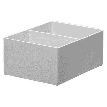 Quantore - Boîte à insert Djois haute 70x122x168mm 2 compartiments gris | 4 pièces